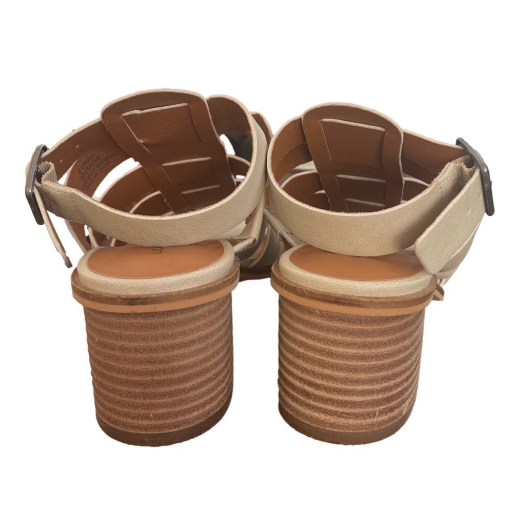Lucky Brand Tan Stucco Lindzay Block Heel Sandal, 8.5 - Picture 6 of 9